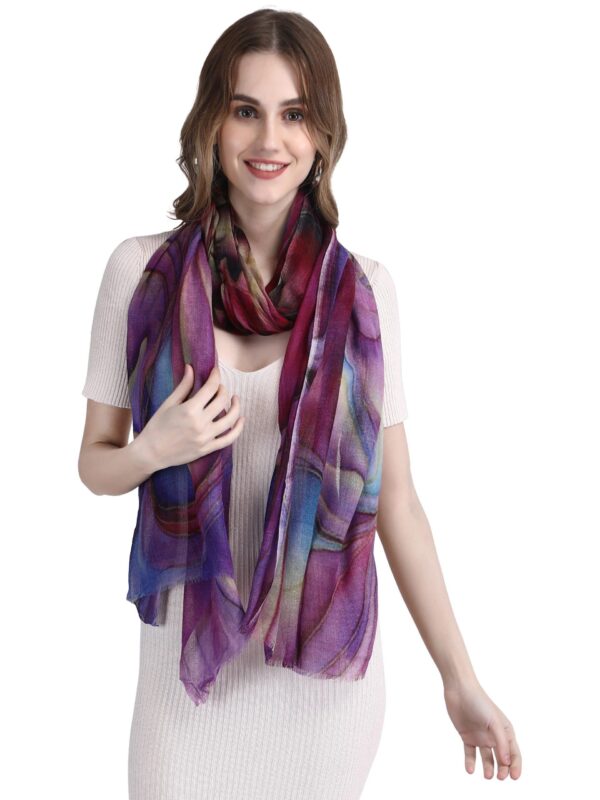 Digitale Print Stola van Fijne Wol – Fairtrade & Duurzaam 5