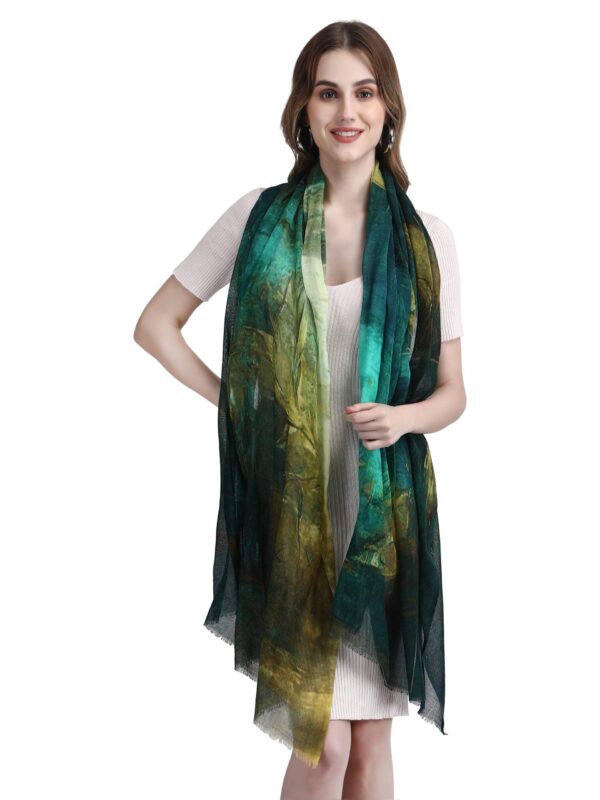 Digitale Print Stola van Fijne Wol – Fairtrade & Duurzaam 3