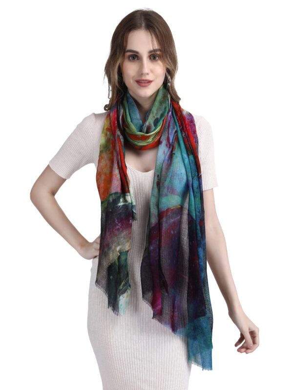 Digitale Print Stola van Fijne Wol – Fairtrade & Duurzaam 4