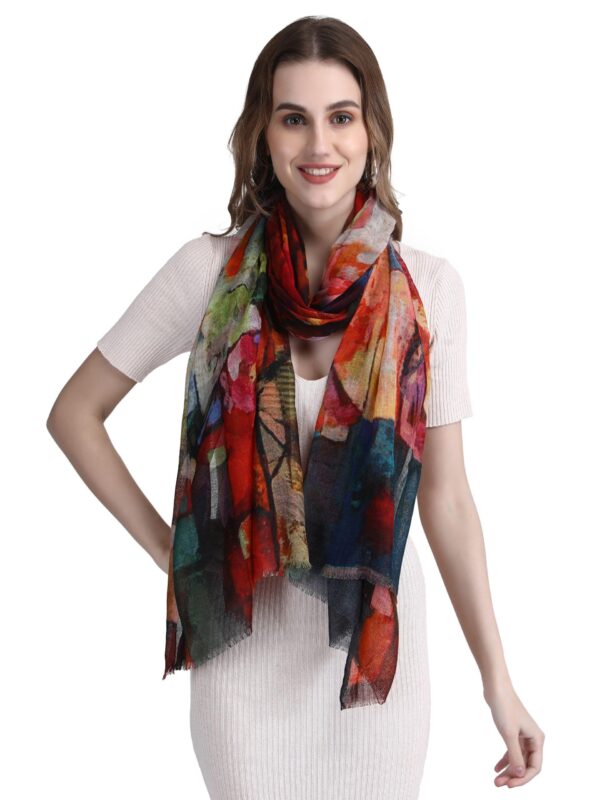 Digitale Print Stola van Fijne Wol – Fairtrade & Duurzaam 2