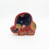 Leren olifant spaarpot, rood