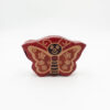 Leren vlinder spaarpot, rood