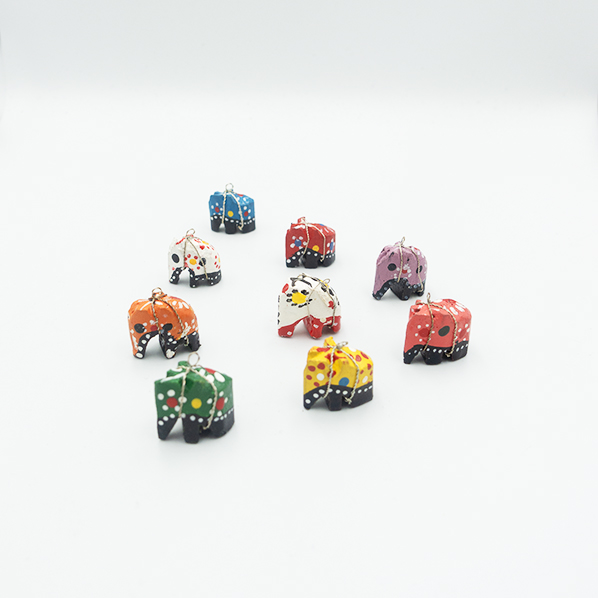 Handgemaakte olifantjes gelukhangers, Fair Trade uit Sri Lanka